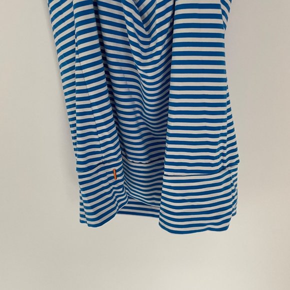 Lucy Activewear Blue Striped Workout Tank Top with Built in Bra Med Women's - Picture 8 of 12